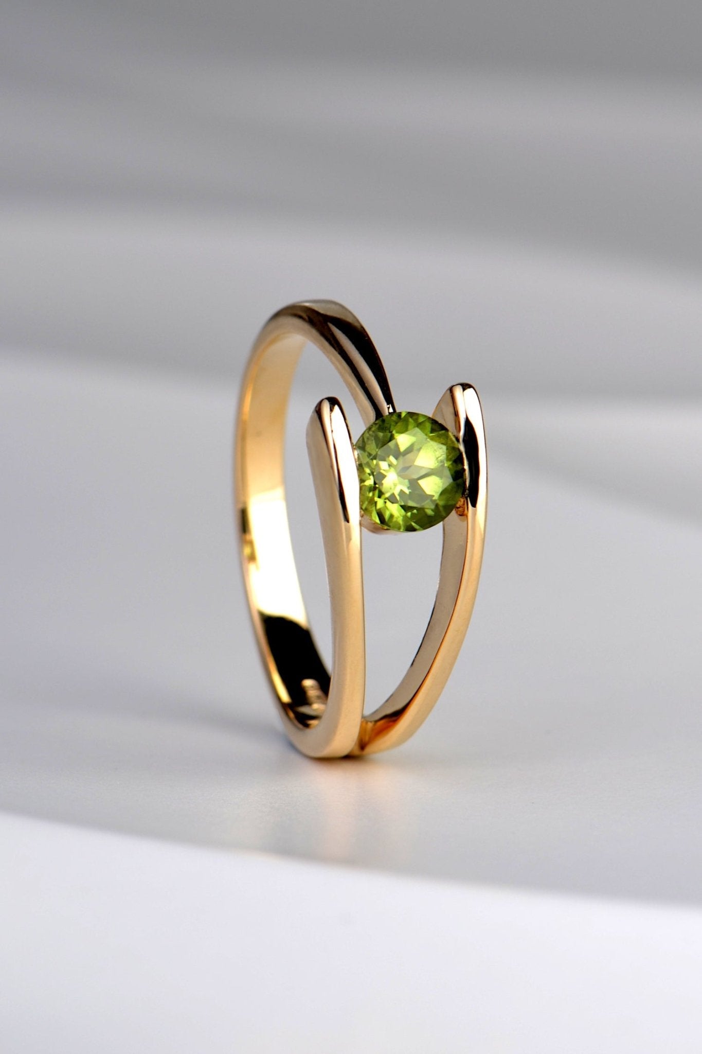 modern gold peridot ring - Christine Sadler