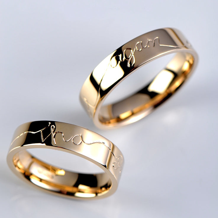 hand engraved wedding rings for men and women that are special and different