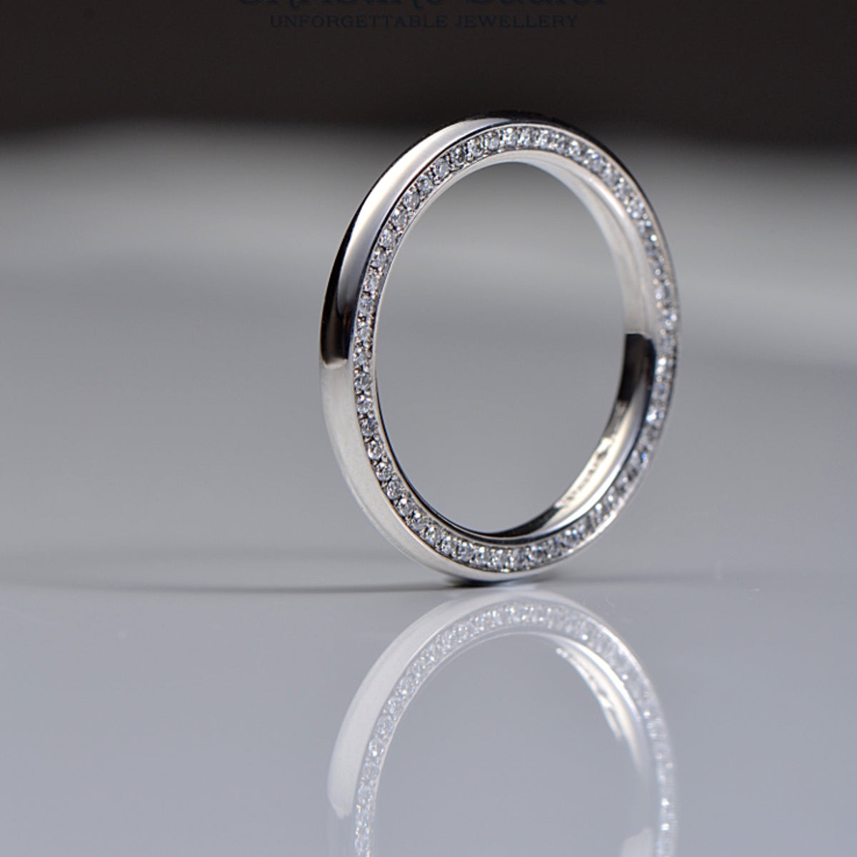 narrow modern designer wedding rings for women that are different, special and made in the UK