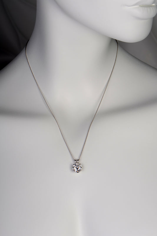 Lab Grown Solitaire Necklace
