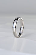 4mm wide court profile platinum wedding ring with extra heavy depth for increased strength
