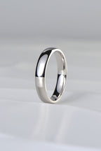 4mm wide court profile platinum wedding ring with extra heavy depth for increased strength