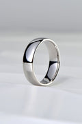 6mm court 9ct white gold british wedding ring for men