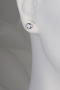 Silver Lab Grown CZ Stud Earrings 8mm - Earrings The Best Lab Grown Jewellery Designs
