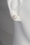 Cultured White Pearl Earrings With Sterling Silver Posts & Butterflies - Pearl Earrings - Christine Sadler Unforgettable Jewellery