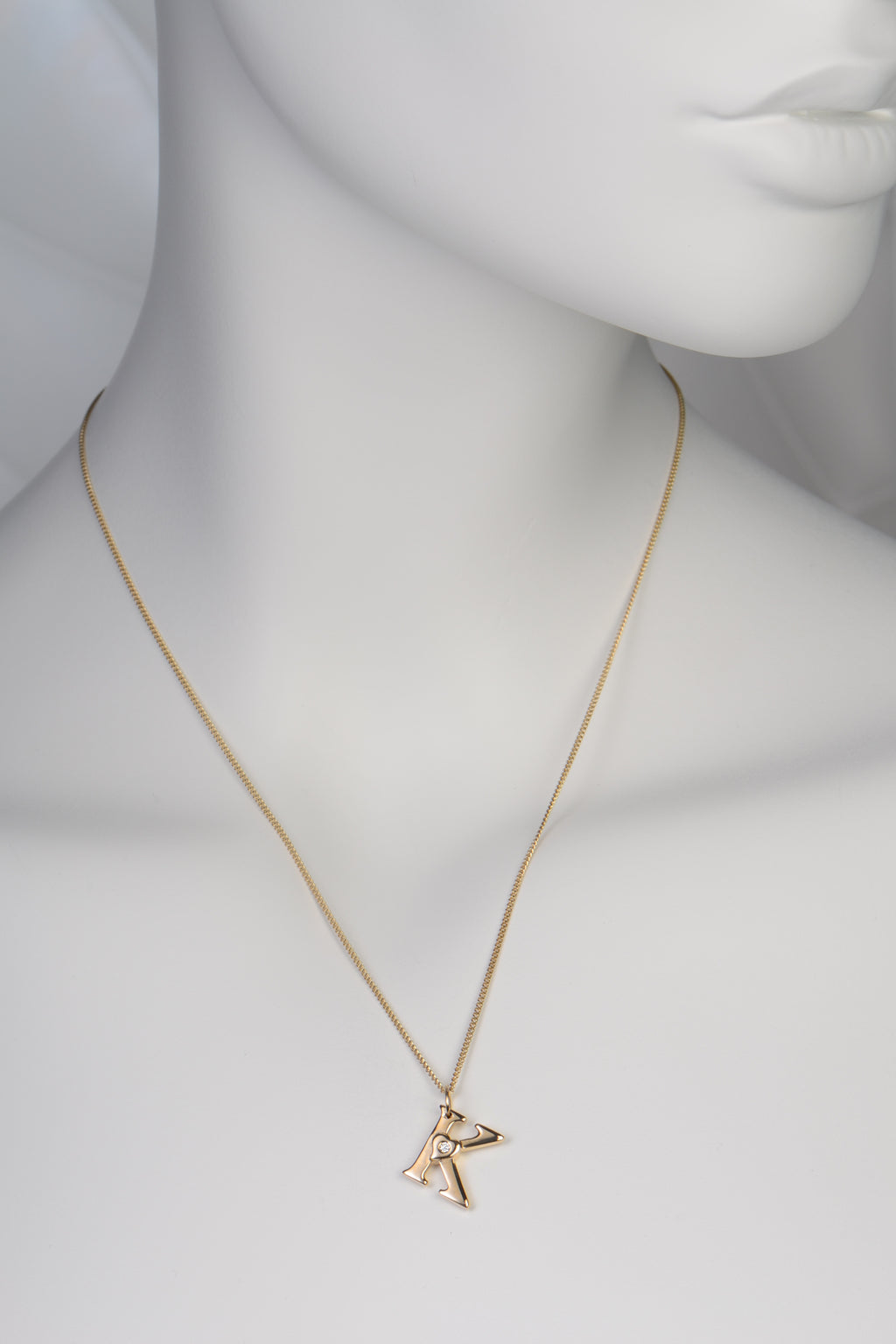 Love Letter Gold Initial Necklace - Necklaces Christine Sadler