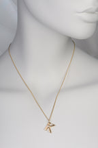 Love Letter Gold Initial Necklace - Necklaces Christine Sadler
