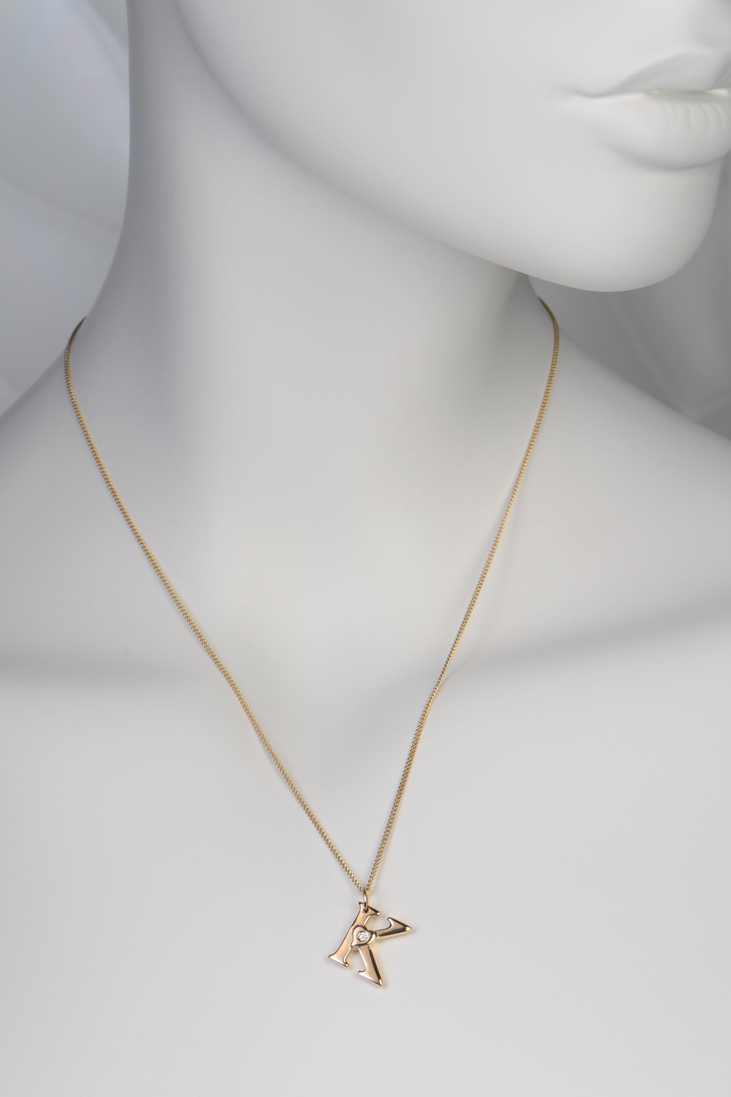 Love Letter Gold Initial Necklace - Necklaces Christine Sadler