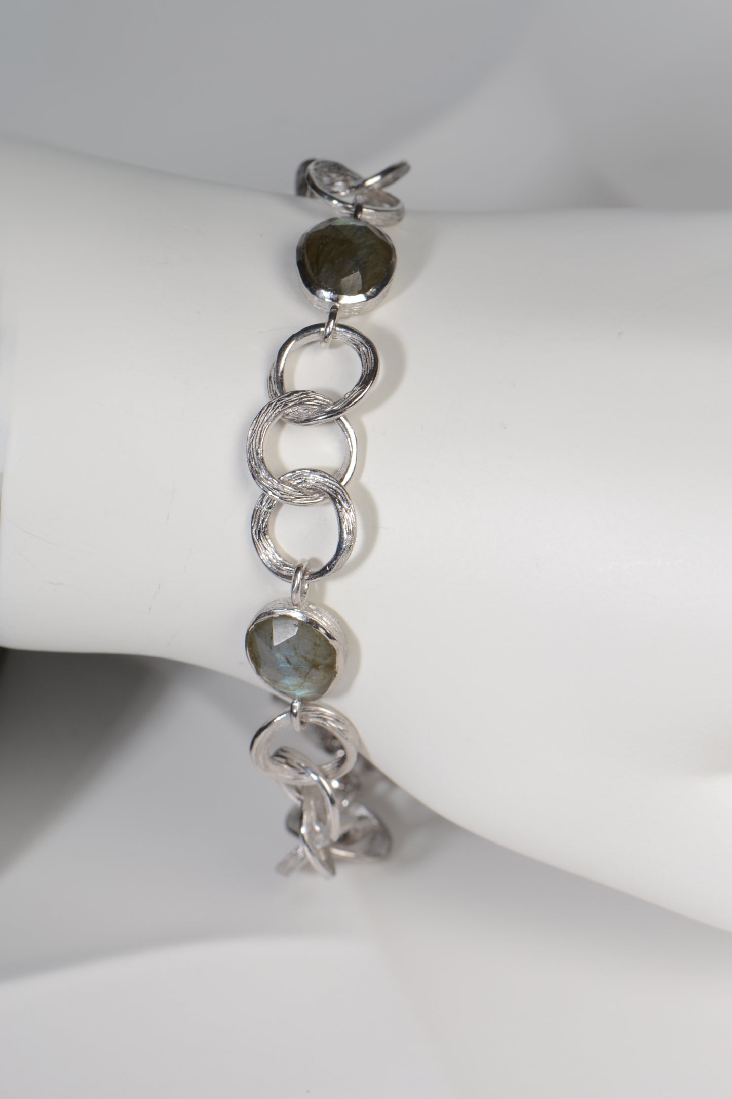 Designer Labradorite Silver Bracelet