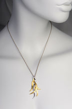 statement two tone silver necklace with overlapping design - Jorge Revilla