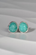 Designer Silver Amazonite Stud Earrings - Earrings The Best Of Vicenzaoro