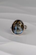 Designer Labradorite Silver Statement Ring - Gemstone rings The Best Of Vicenzaoro