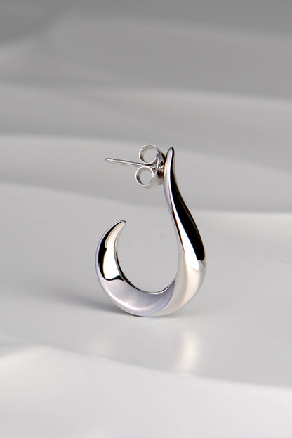Sterling Silver Love Hook Earrings