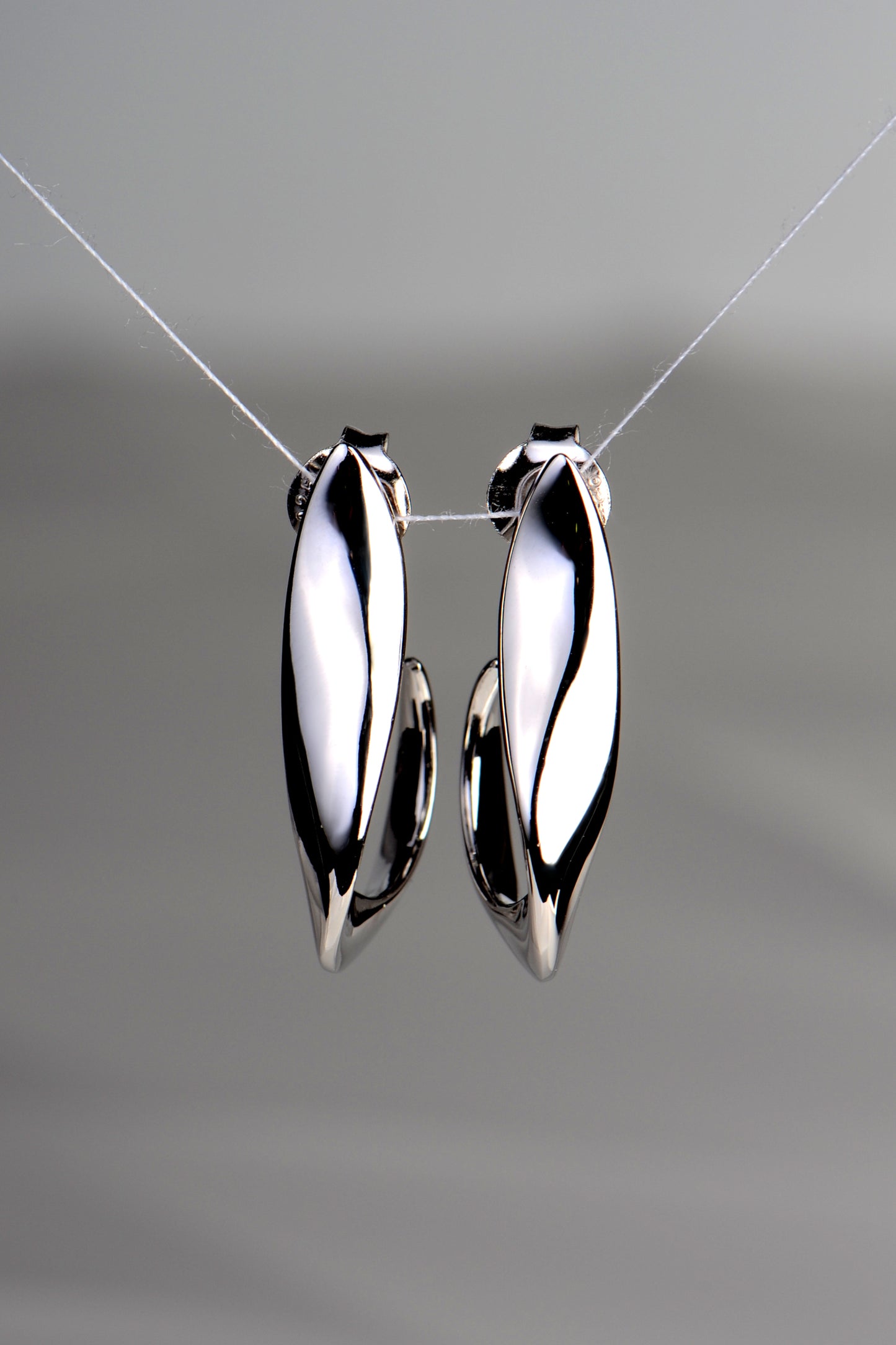 Sterling Silver Love Hook Earrings