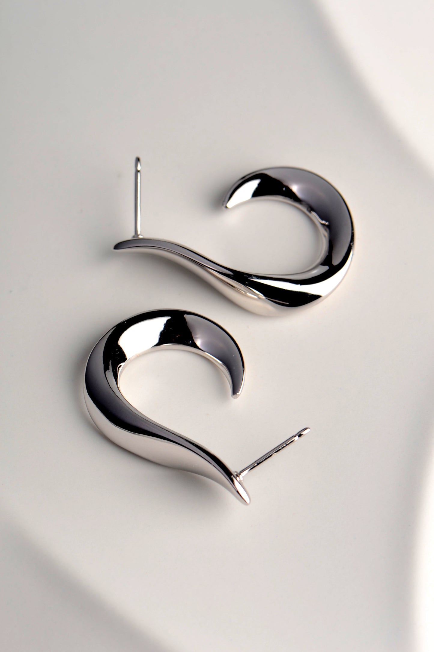 Sterling Silver Love Hook Earrings