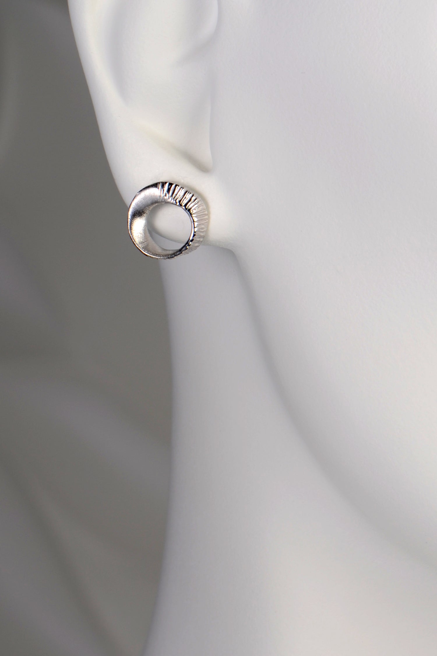 Sterling Silver Seaweed Stud Earrings - Earrings The Best Of Vicenzaoro