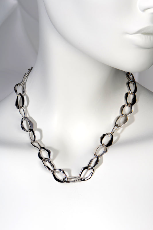 Sterling Silver Chunky Handmade Necklace