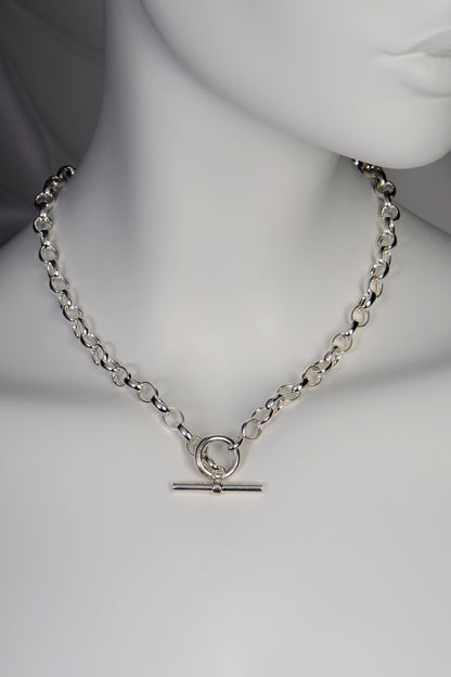 affordable sterling silver t bar necklace made in the UK
