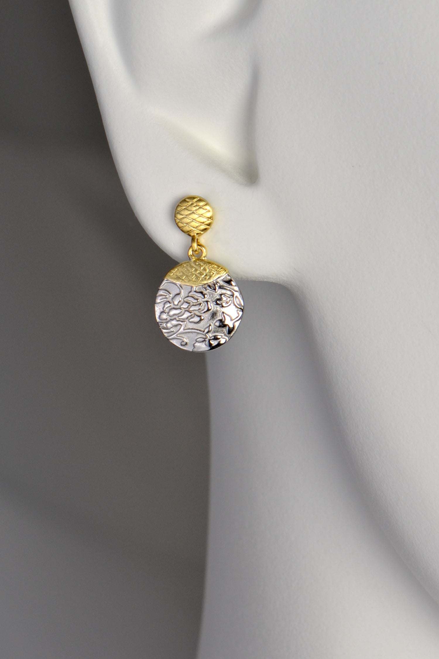 Tokyo Two Tone Designer Drop Earrings - Earrings The Best Of Vicenzaoro