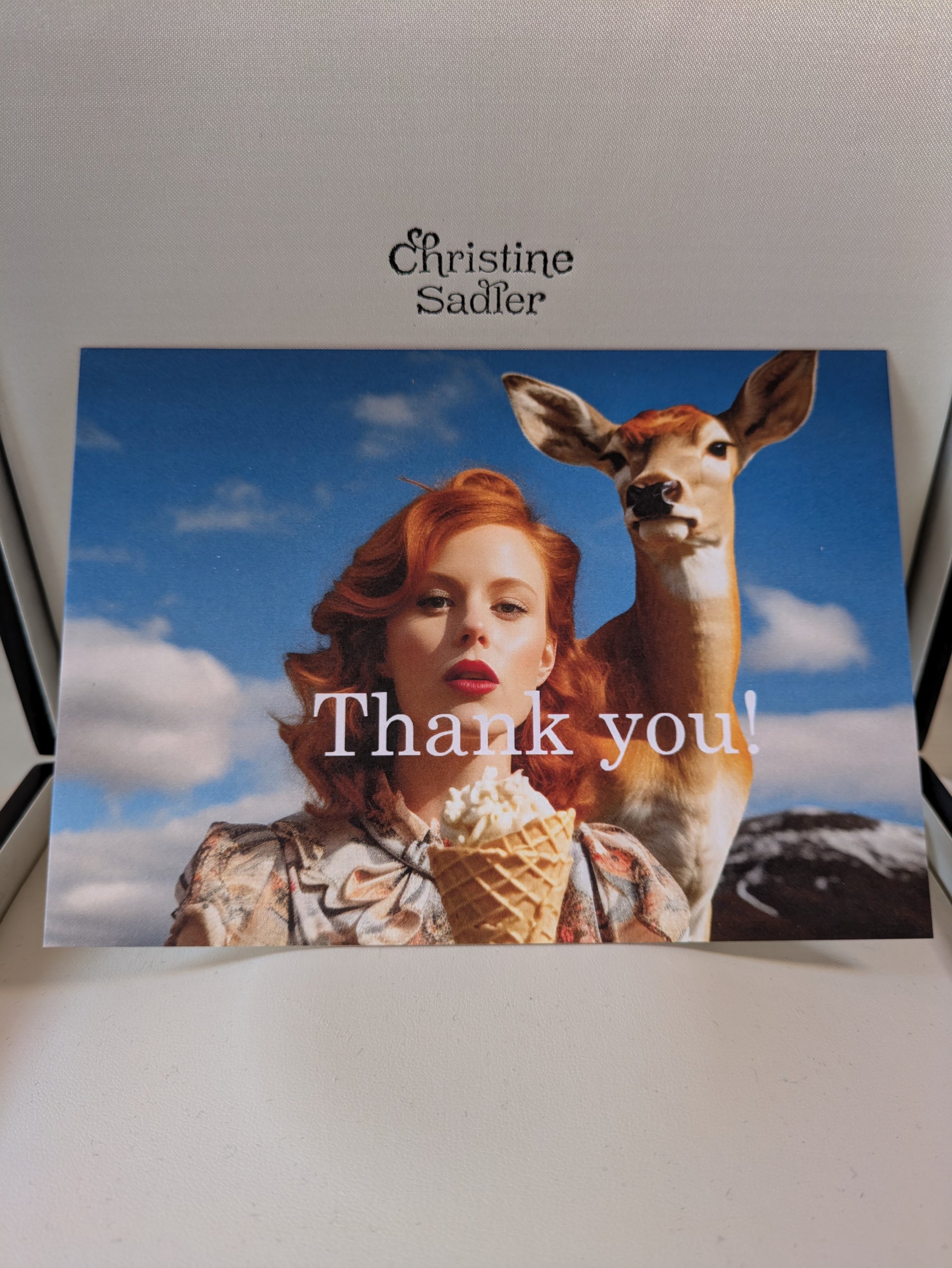 Thank you gift voucher for designer jewellery from Christine Sadler