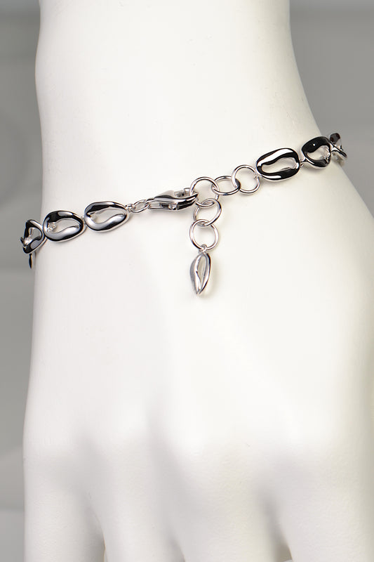 sterling silver fine jewellery bracelet for women that is adjustable in size by Jorge Revilla