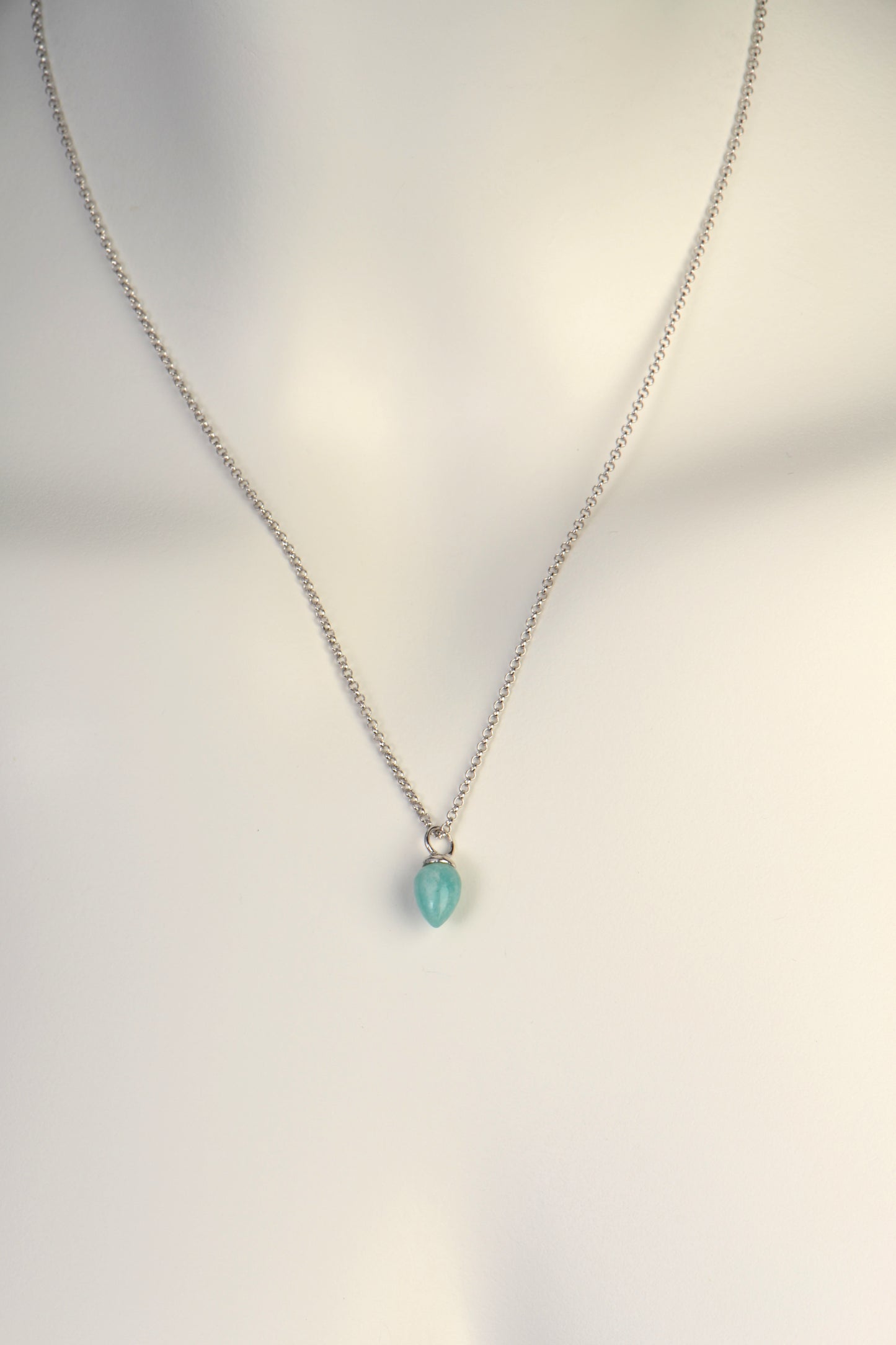 modern designer gemstone necklace with amazonite - Jorge Revilla