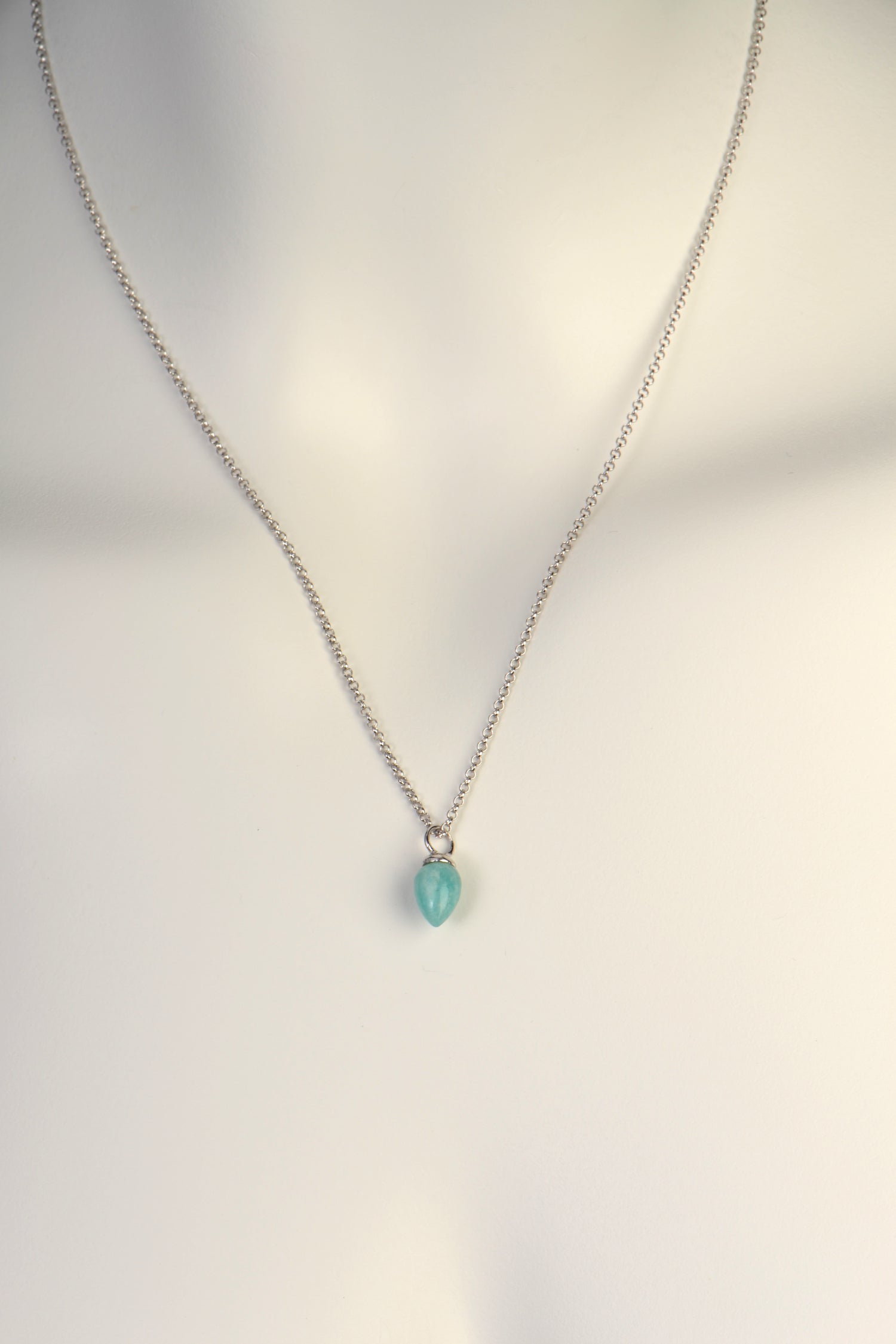 modern designer gemstone necklace with amazonite - Jorge Revilla