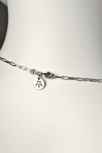 sterling silver handmade paper link modern design extra long chain necklace from jeweller Christine Sadler