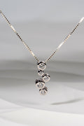 Silver Lab Grown Five Stone Bubble Necklace - Necklaces The Best Lab Grown Jewellery Designs