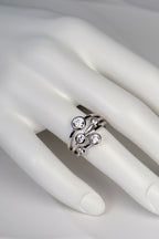 Silver Lab Grown Five Stone CZ Ring - Ring The Best Lab Grown Jewellery Designs