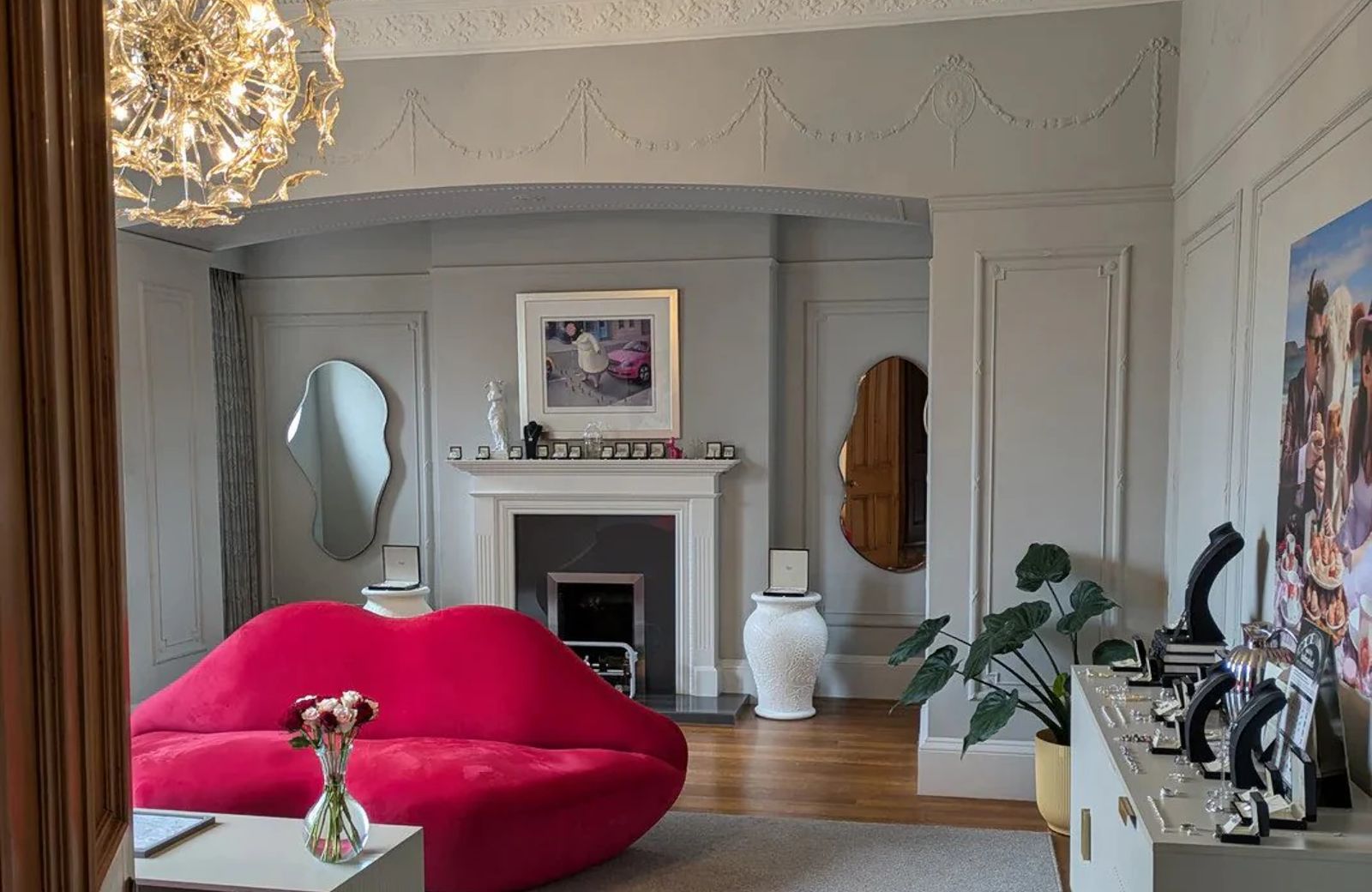 Luxury interior of Christine Sadler's exclusive Ayr jewellery studio
