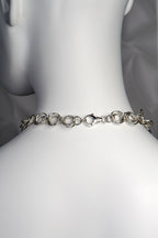 chain link necklace in sterling silver with interlocking circles