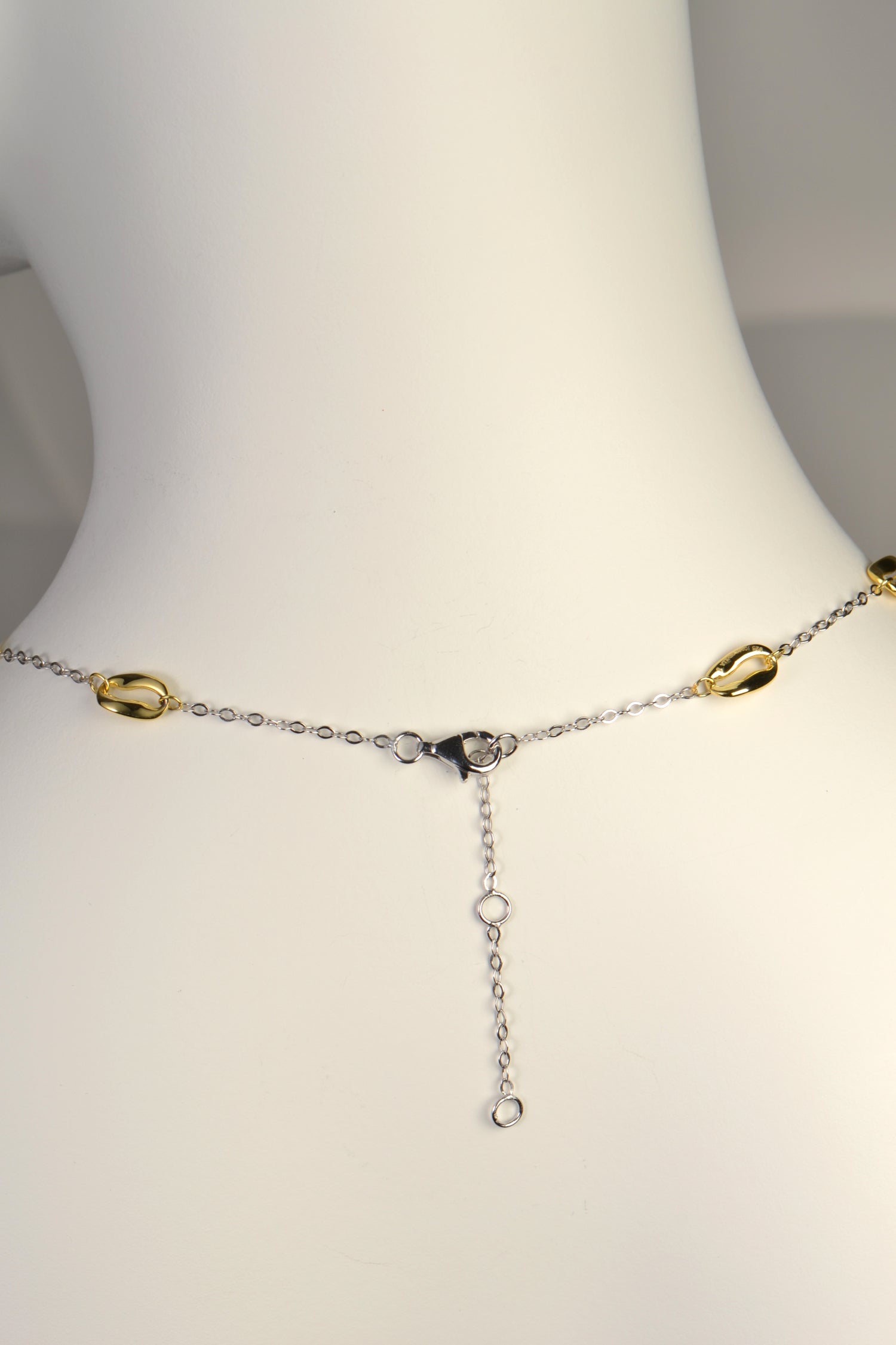 adjustable two tone designer necklace