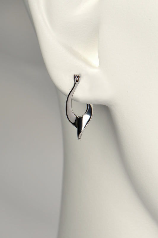 unusual handmade silver drop earrings with secure fitting