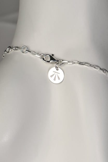 modern real silver designer bracelet that can be adjusted in length
