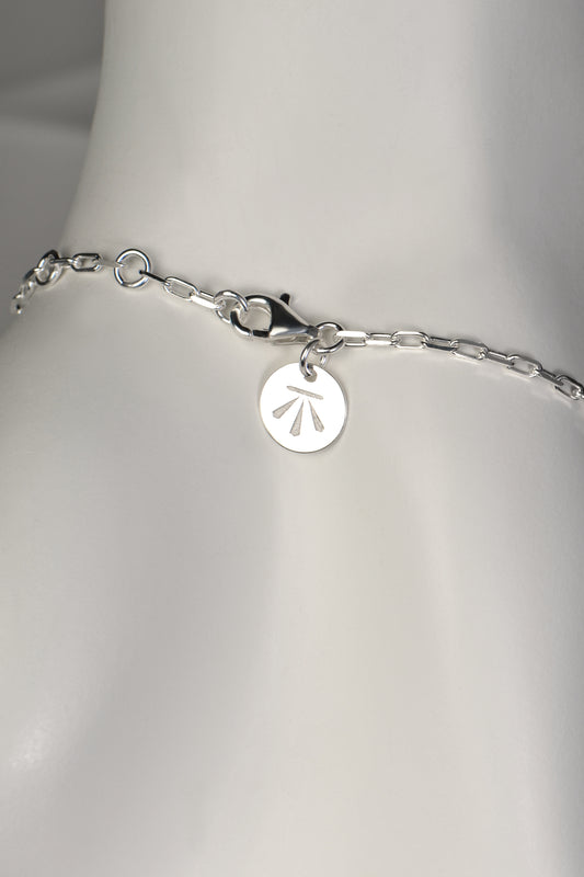 modern real silver designer bracelet that can be adjusted in length