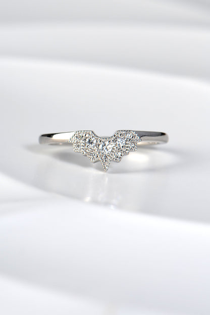 platinum and diamond wedding ring inspired by art deco style starburst handmade in the UK