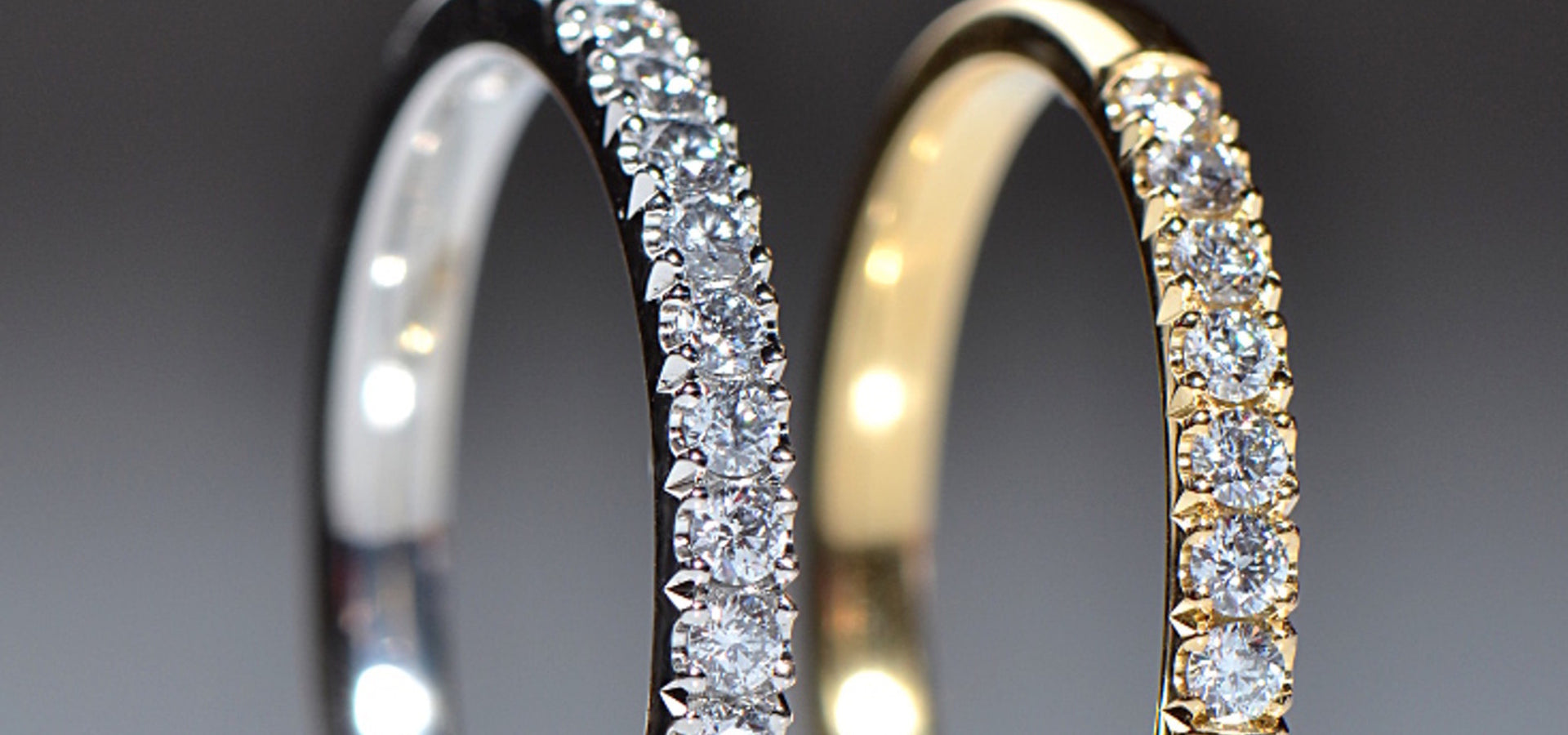 High quality handmade diamond eternity rings from Scottish jeweller Christine Sadler