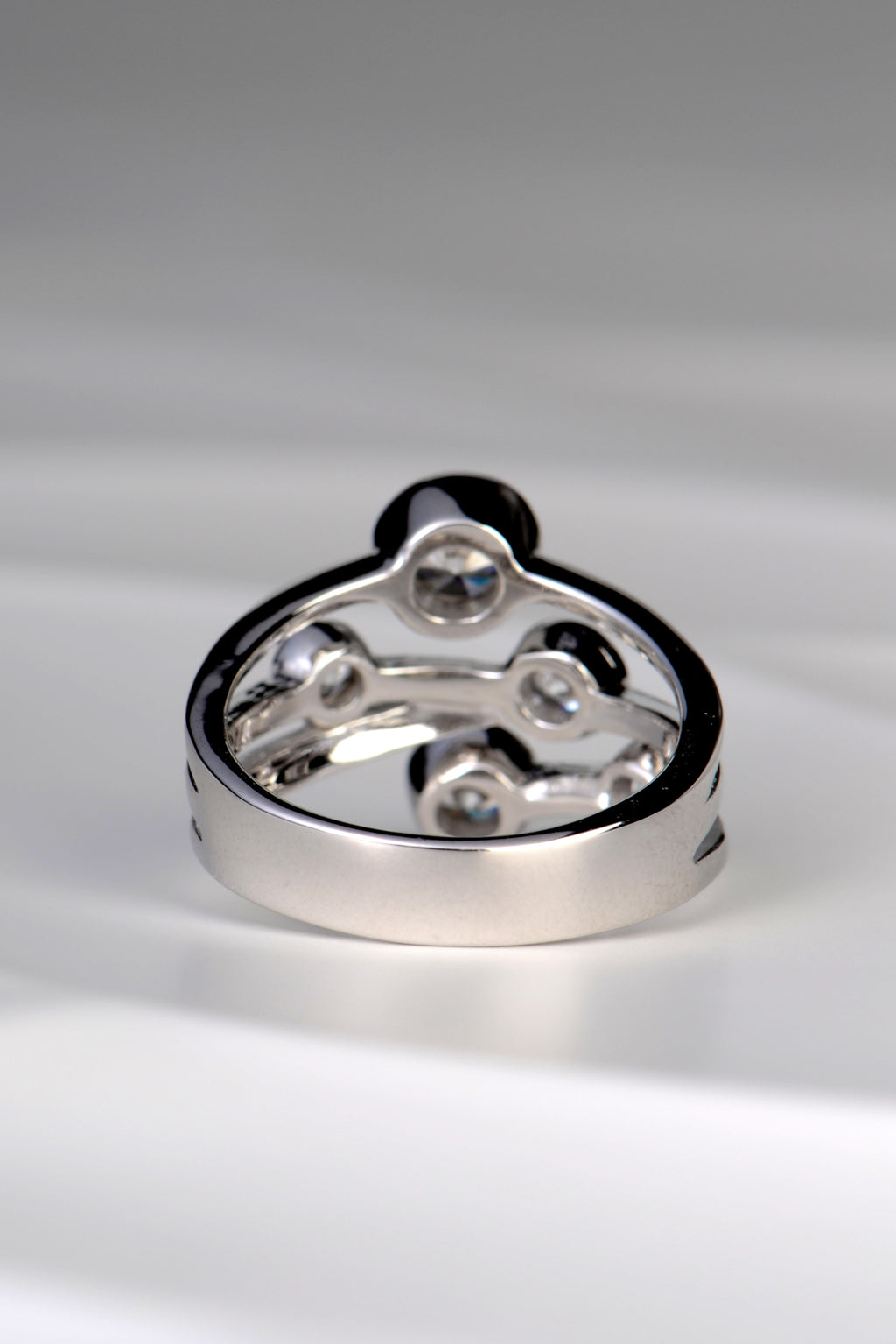 Silver Lab Grown Five Stone CZ Ring - Ring The Best Lab Grown Jewellery Designs