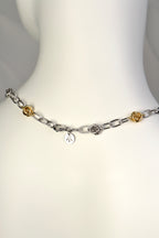 two tone knot necklace with the detail all the way round the chain necklace - Christine Sadler