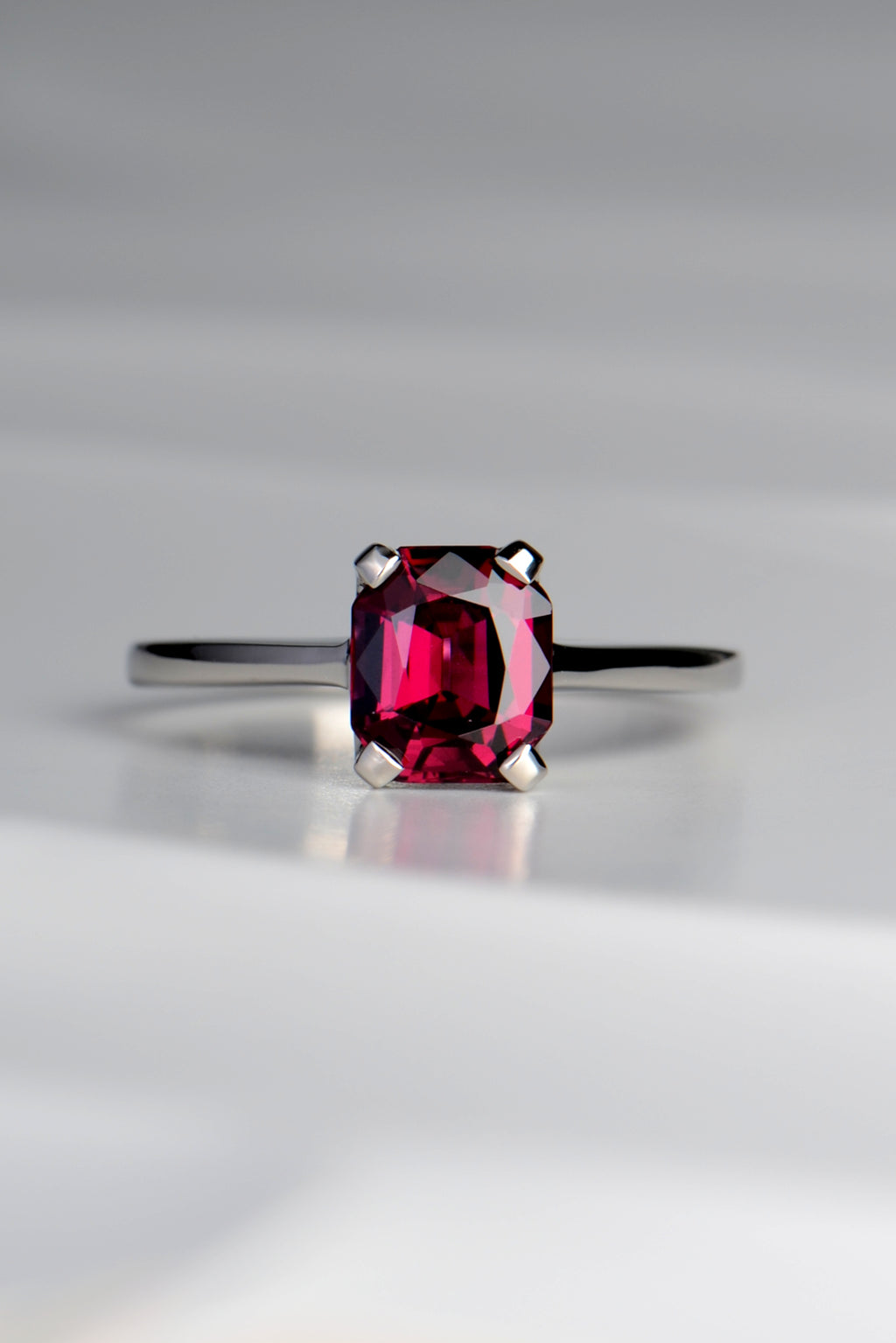 Platinum Rhodolite Garnet Ring - Gemstone rings Christine Sadler Unforgettable Jewellery