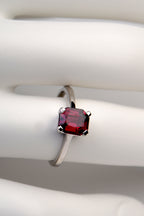 Platinum Rhodolite Garnet Ring - Gemstone rings Christine Sadler Unforgettable Jewellery