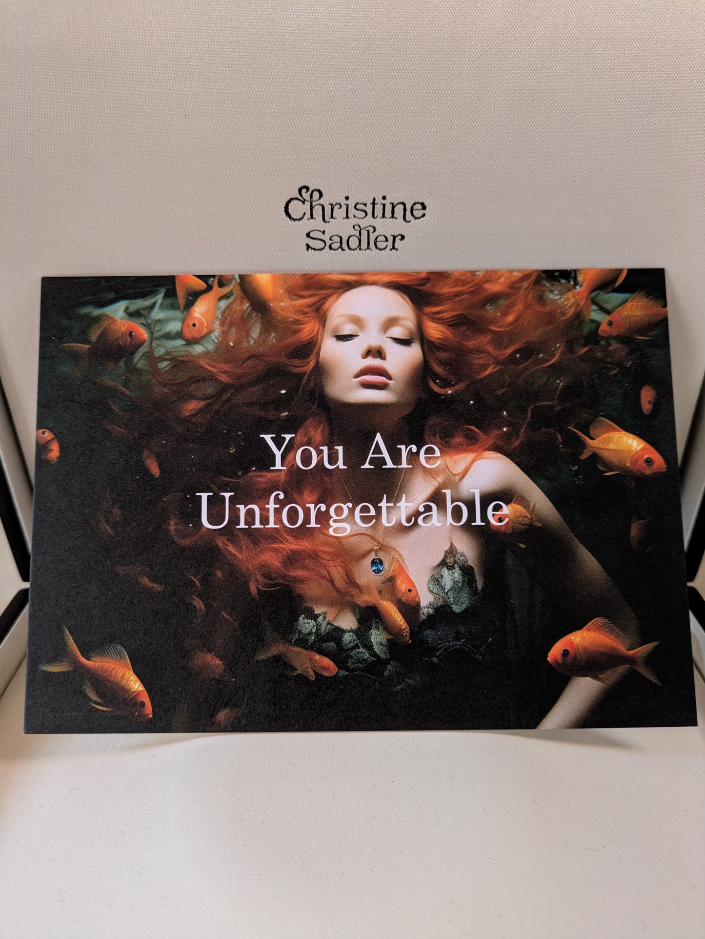 designer jewellert gift voucher with the words You Are Unforgettable on the front