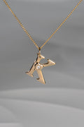Love Letter Gold Initial Necklace - Necklaces Christine Sadler