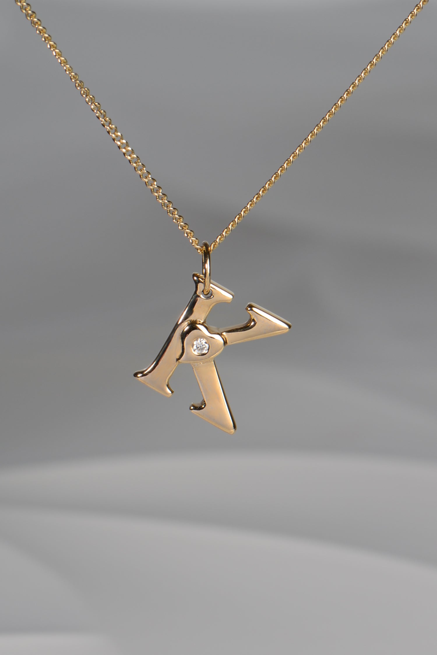 Love Letter Gold Initial Necklace - Necklaces Christine Sadler