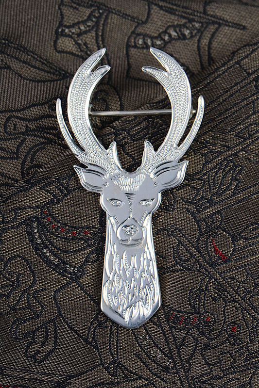 Handmade Sterling Silver Stag Pin