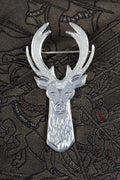 handmade silver Scottish stag pin one of a kind