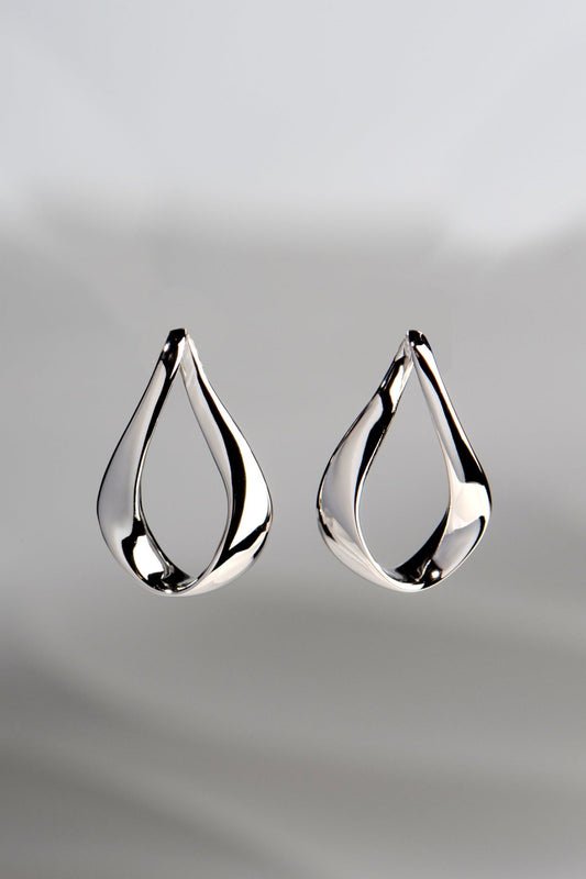 Sterling Silver Love Ribbon Earrings - earrings The Best Of Vicenzaoro