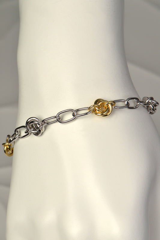 friendship two tone knot silver bracelet - Christine Sadler