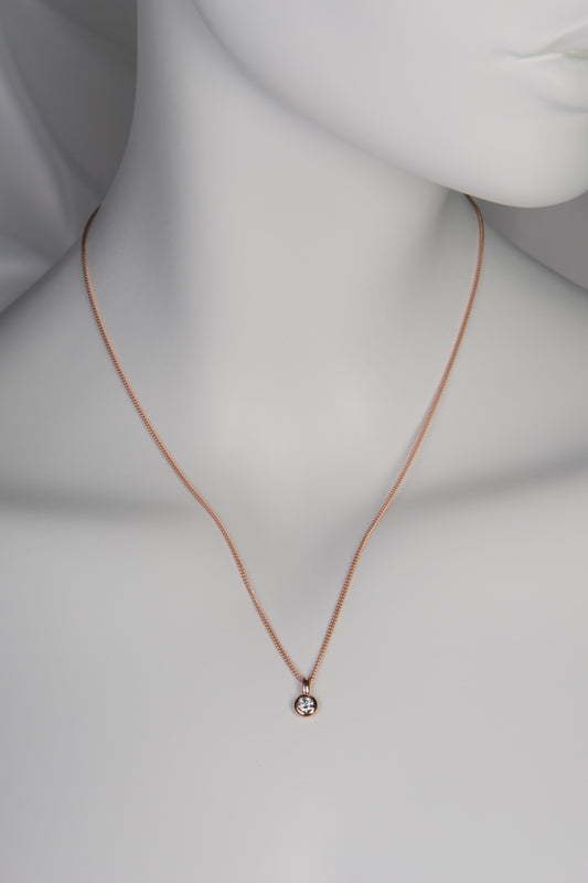 Rose Gold Lab Diamond Cairn Necklace - Necklaces The Best Lab Grown Jewellery Designs